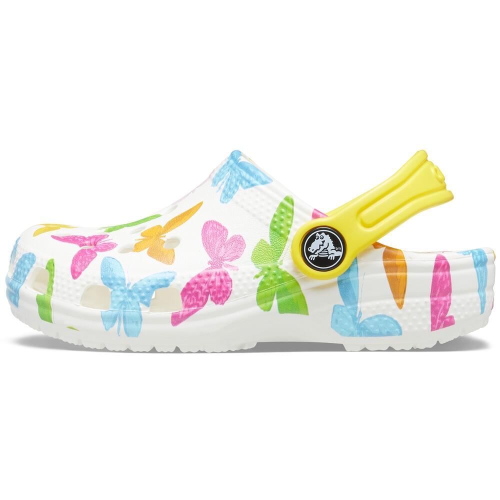 Sandália crocs classic vacay vibes k butterfly/white - 3