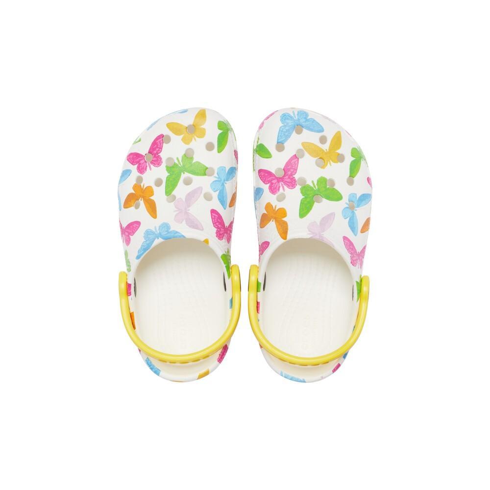 Sandália crocs classic vacay vibes k butterfly/white - 5