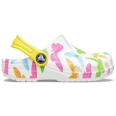 Sandália crocs classic vacay vibes k butterfly/white