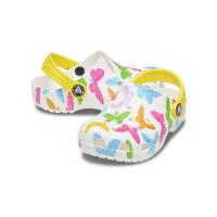 Sandália crocs classic vacay vibes k butterfly/white