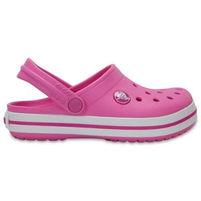 Sandália crocs crocband kids party pink
