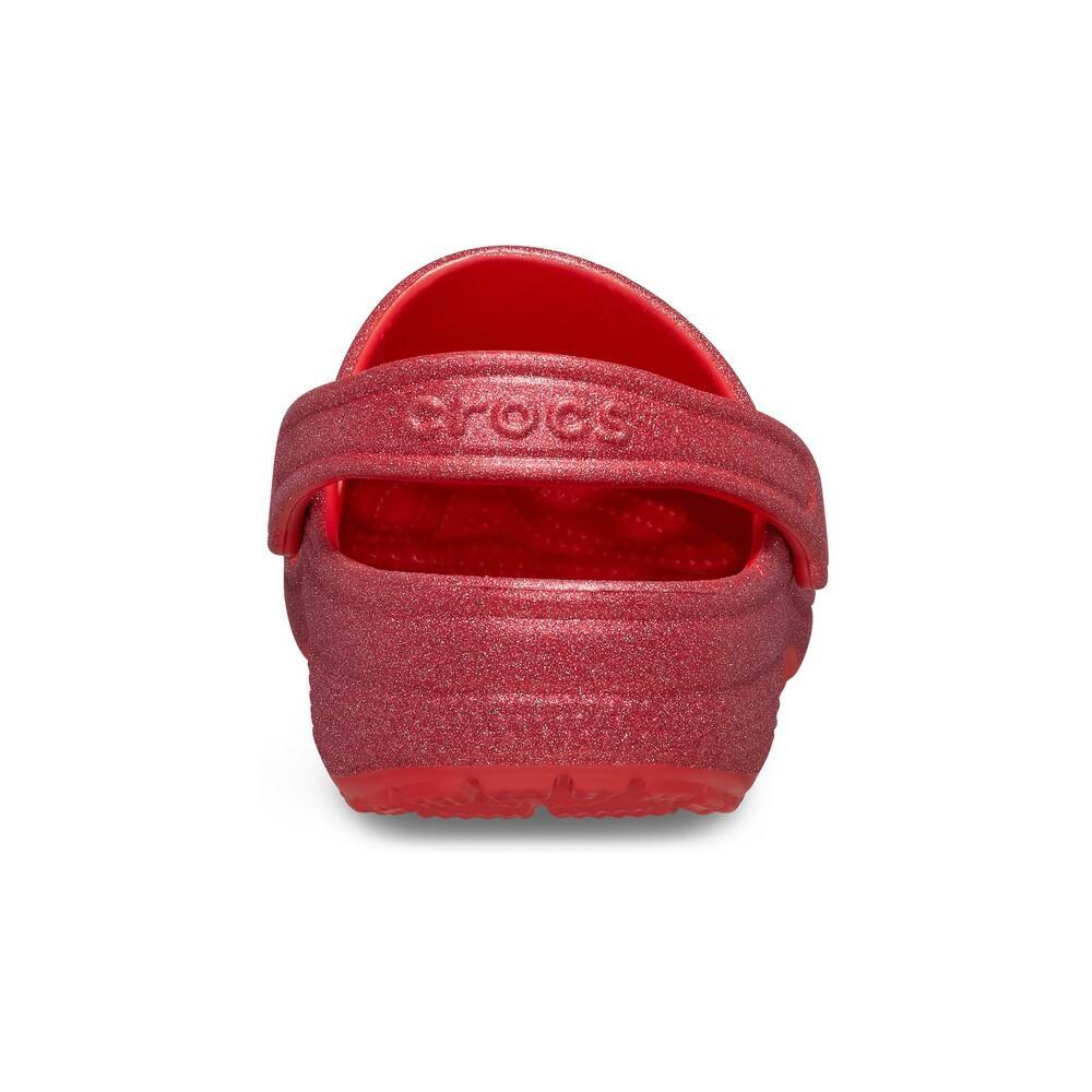 Sandália crocs classic glitter clog cherry red - 7