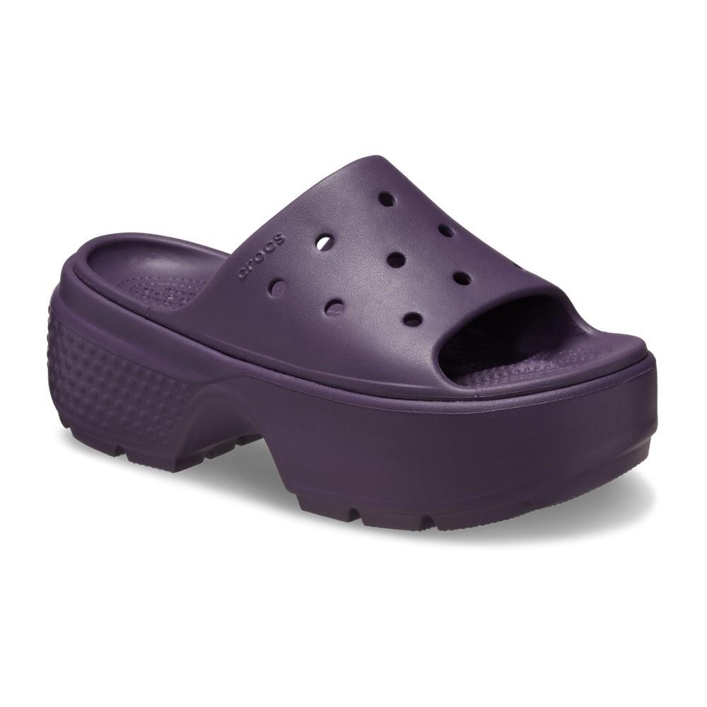 Sandália crocs stomp slide dark iris - 2