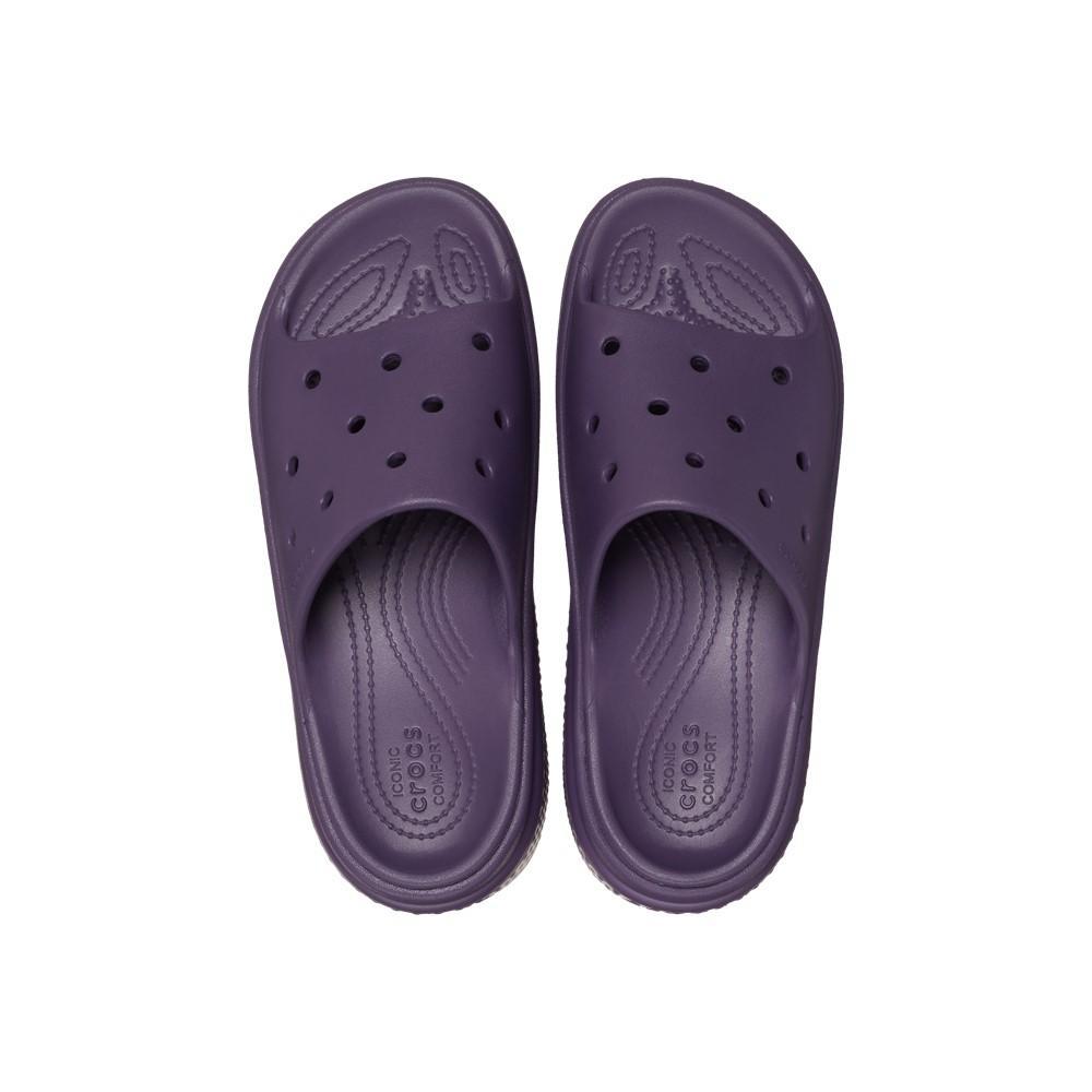 Sandália crocs stomp slide dark iris - 4