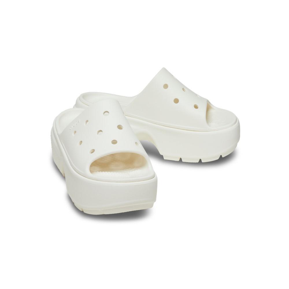 Sandália crocs stomp slide chalk - 4