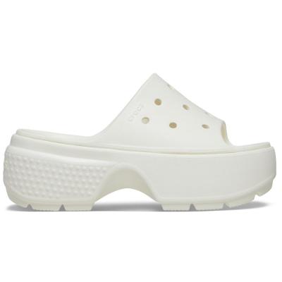 Sandália crocs stomp slide chalk