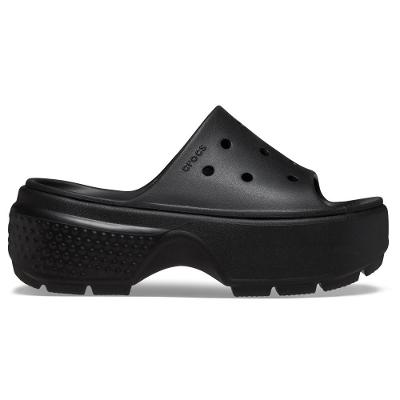 Sandália crocs stomp slide black