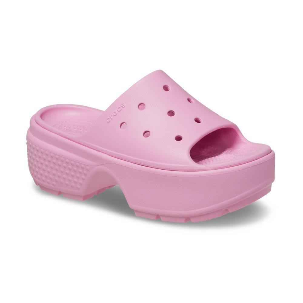 Sandália crocs stomp slide pink tweed - 2