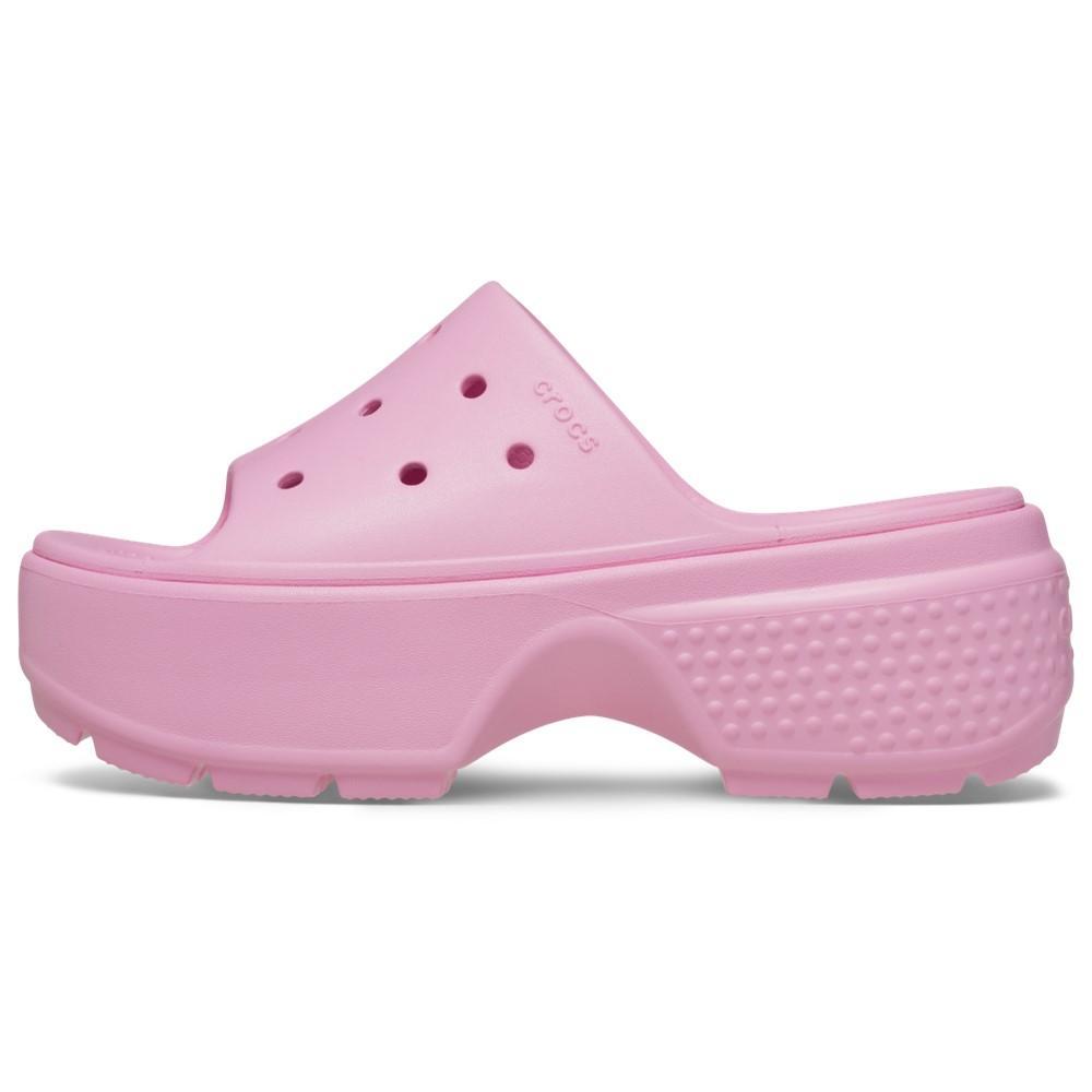 Sandália crocs stomp slide pink tweed - 3