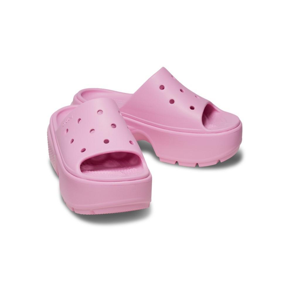 Sandália crocs stomp slide pink tweed - 4