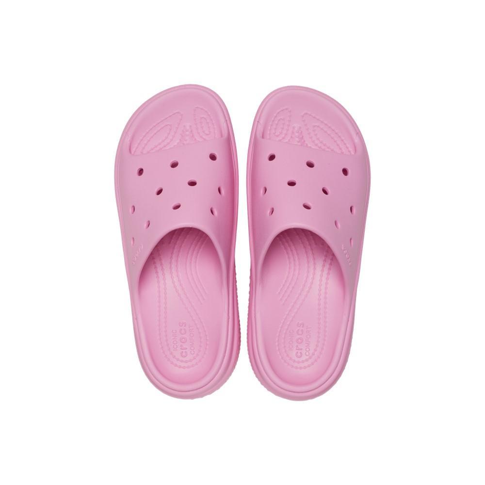 Sandália crocs stomp slide pink tweed - 5