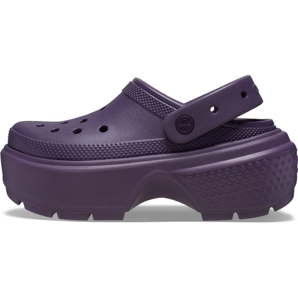 Sandália crocs stomp clog dark iris - 3