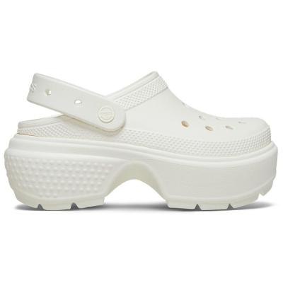 Sandália crocs stomp clog chalk