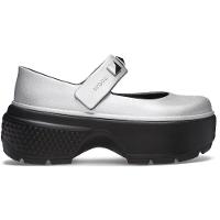 Sandália crocs stomp metallic mary jane silver - 1