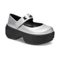 Sandália crocs stomp metallic mary jane silver - 2