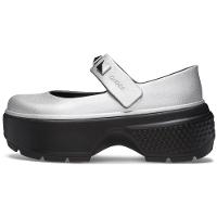 Sandália crocs stomp metallic mary jane silver - 3