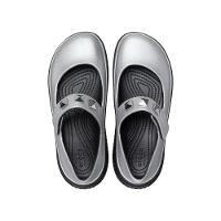 Sandália crocs stomp metallic mary jane silver - 5