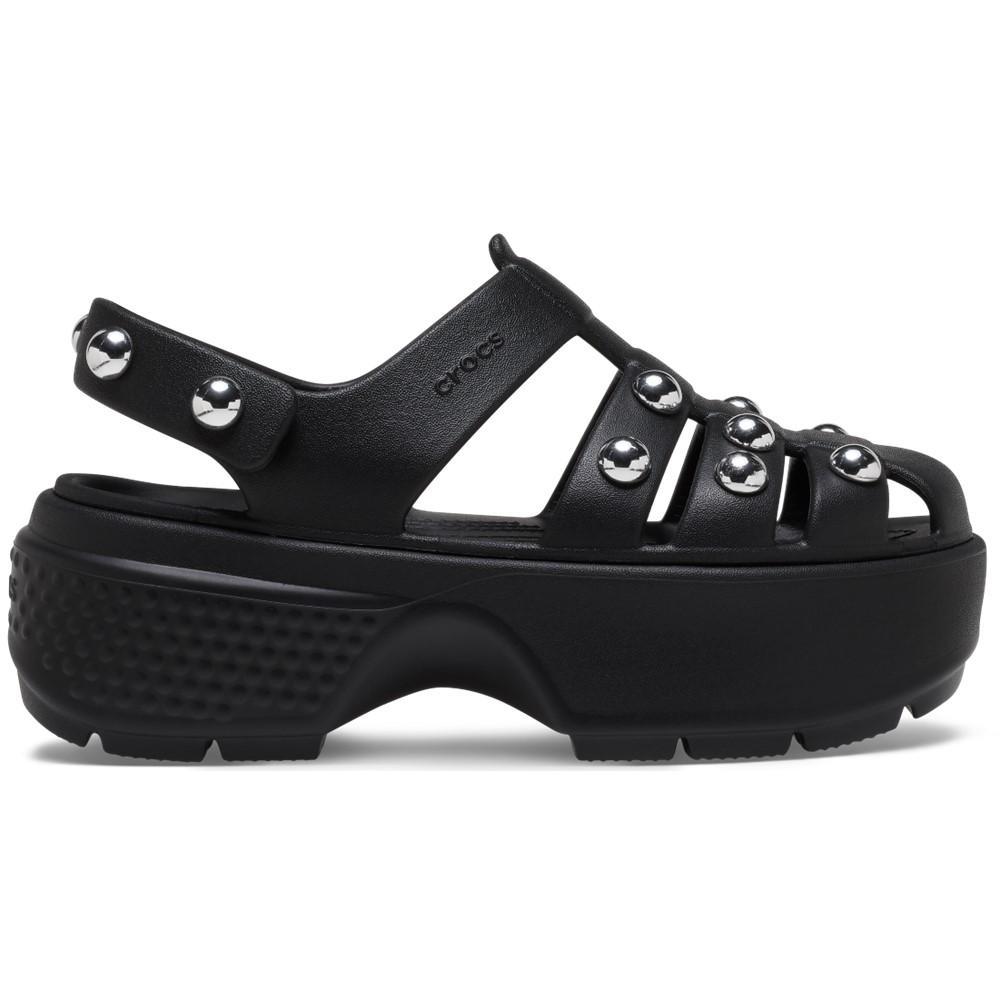 Sandália crocs stomp studded fisherman sandal black - 1
