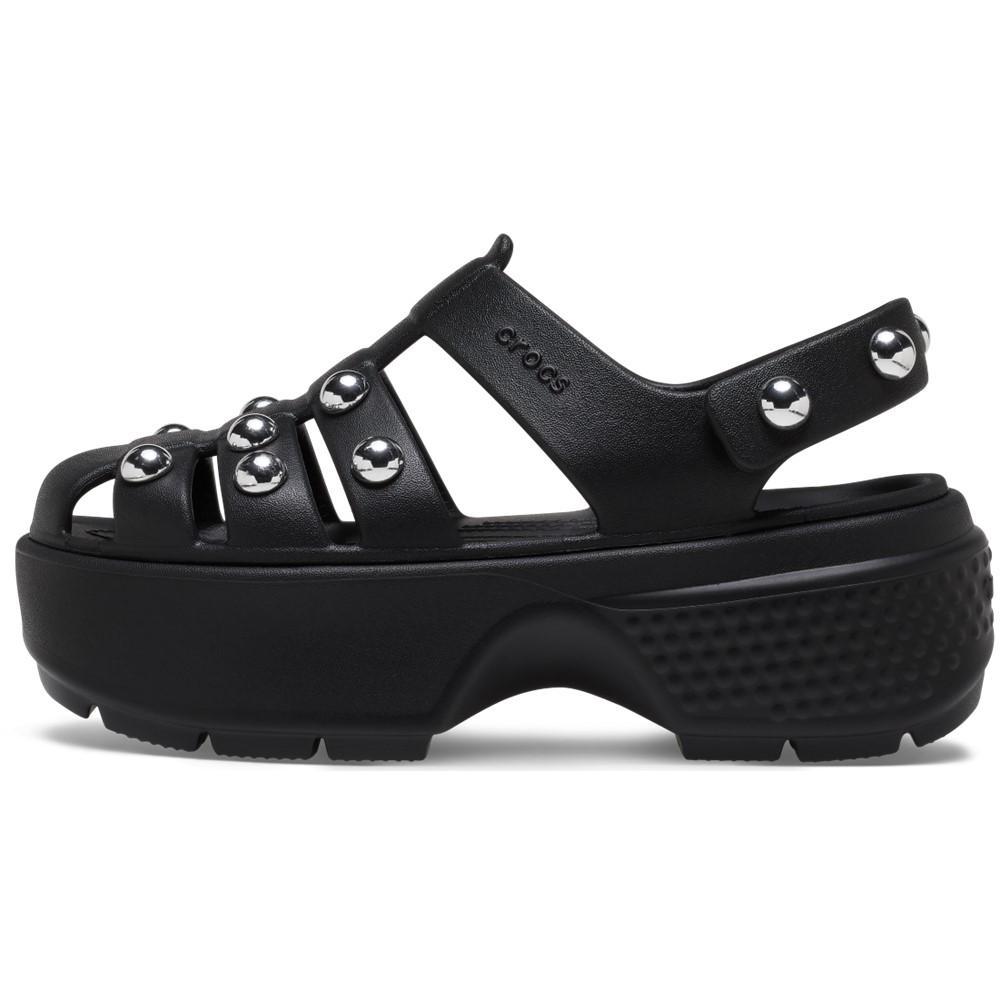 Sandália crocs stomp studded fisherman sandal black - 3