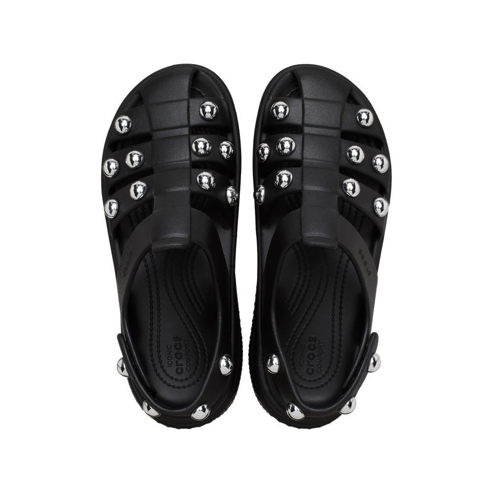 Sandália crocs stomp studded fisherman sandal black - 5