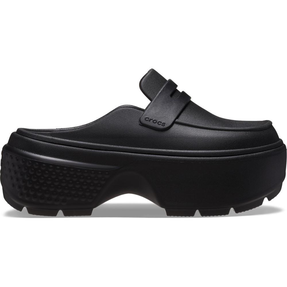 Sandália crocs stomp loafer black/black - 1