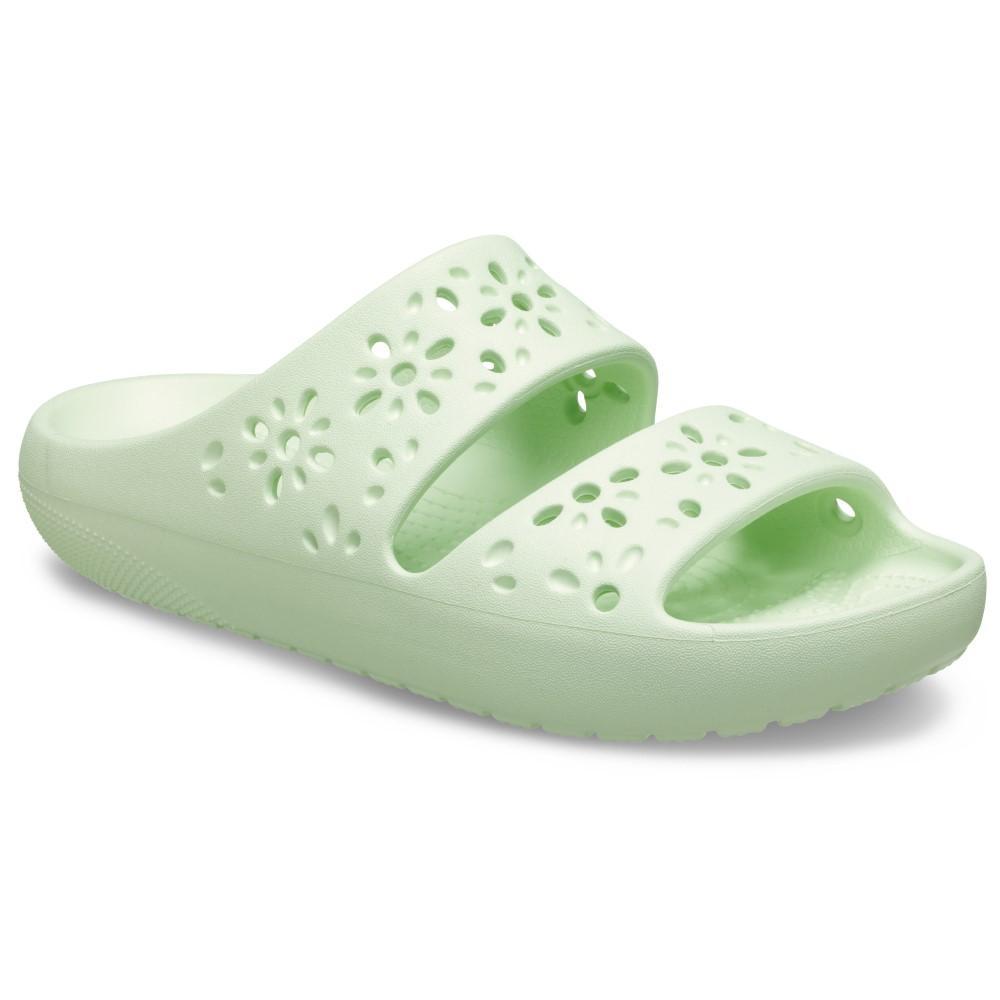 Sandália crocs classic floral cut out sandal jade tint - 3