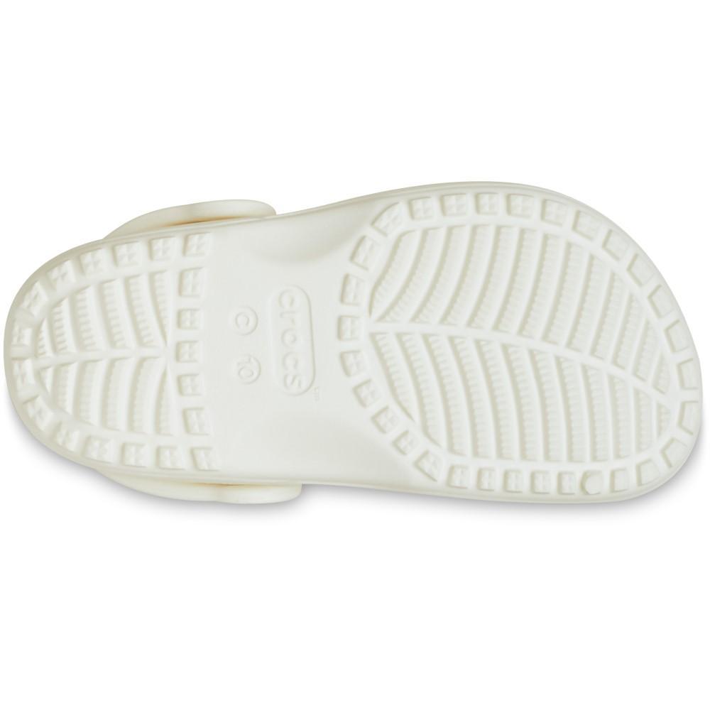 Sandália crocs classic floral cut out clog t chalk - 6