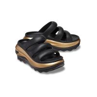 Sandália crocs mega crush metallic triple strap black/gold - 1