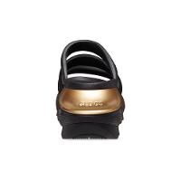 Sandália crocs mega crush metallic triple strap black/gold - 7