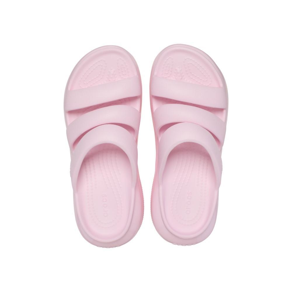 Sandália crocs classic mega crush triple strap pink milk - 5