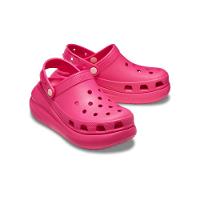 Sandália crocs classic crush platform clog dragon fruit