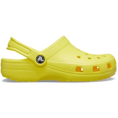 Sandália crocs classic clog kids cyber yellow