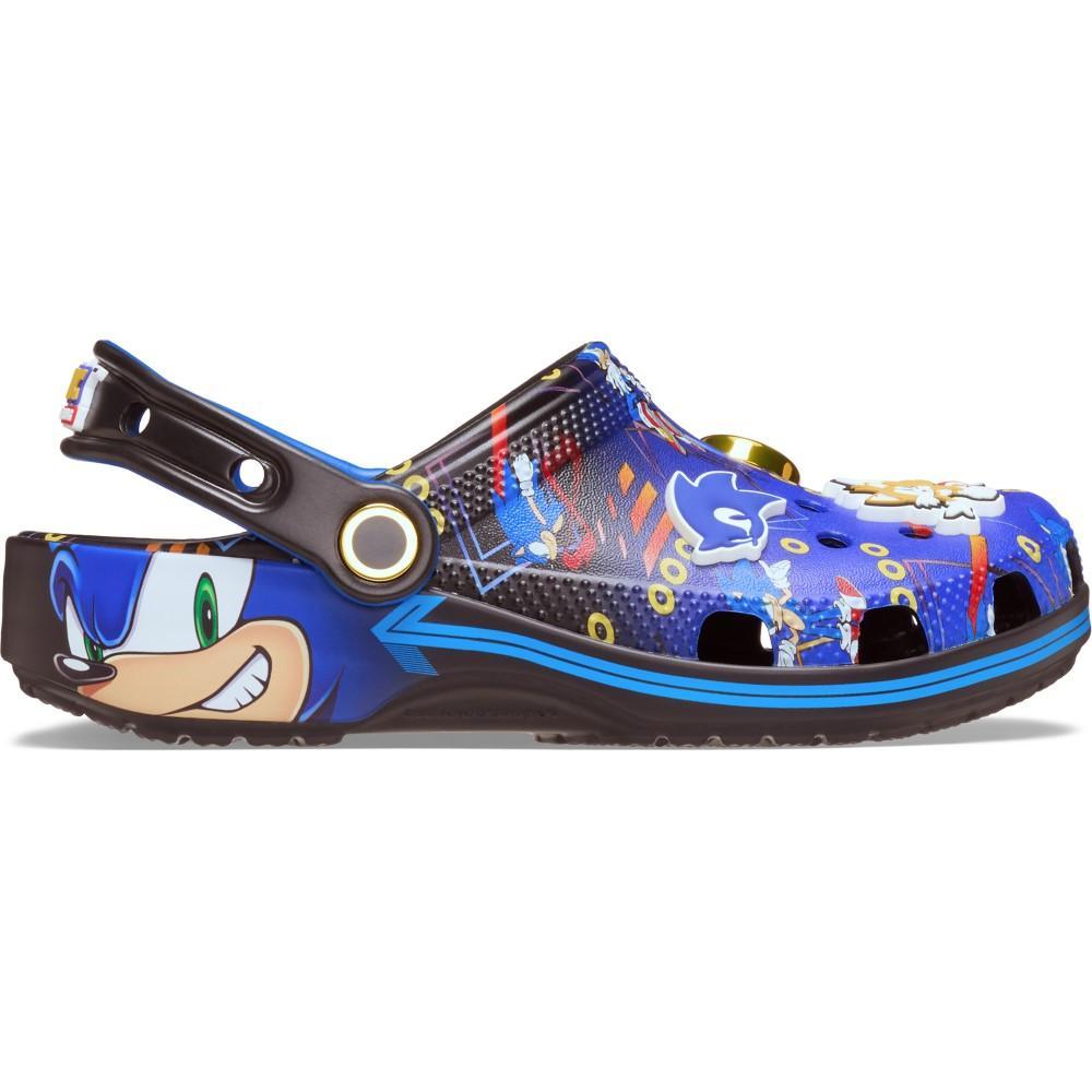 Sandália crocs sonic print classic clog t multi - 1