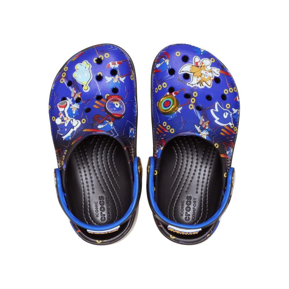 Sandália crocs sonic print classic clog t multi - 5