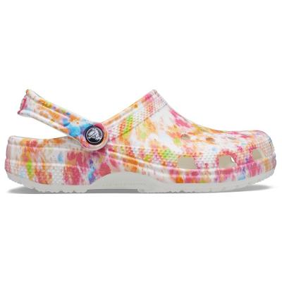 Crocs classic tie dye graphic clog orange zing/multi