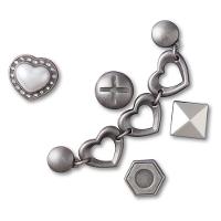 Jibbitz™ Silver Romantic Pack com 5 Peças Único - 1