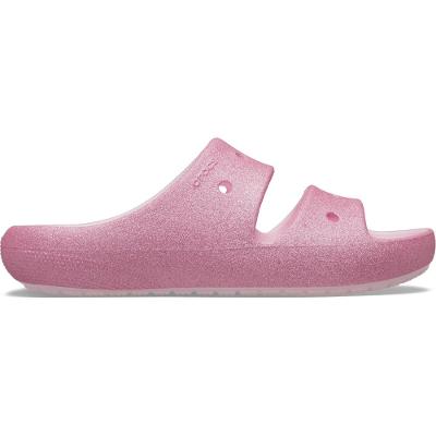 Sandália Crocs Classic Glitter Sandal V2 K Pink Milk