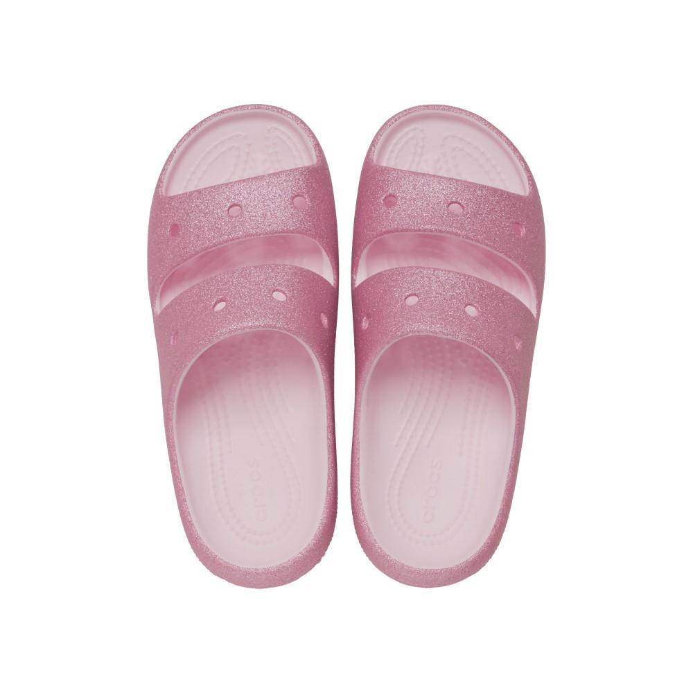 Sandália Crocs Classic Glitter Sandal V2 K Pink Milk - 5