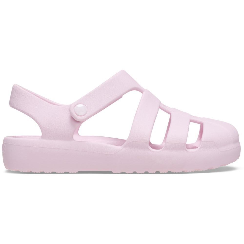 Sandália crocs classic fisherman t pink milk - 1