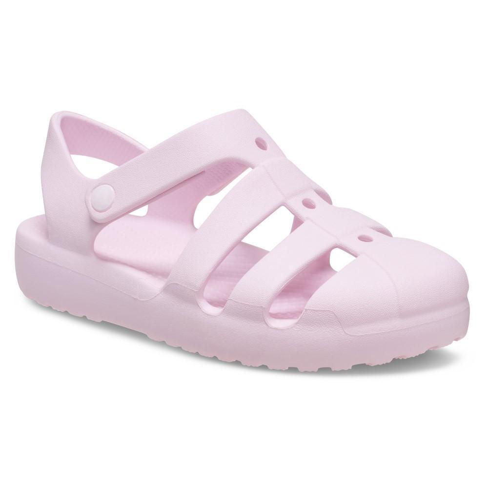 Sandália crocs classic fisherman t pink milk - 2