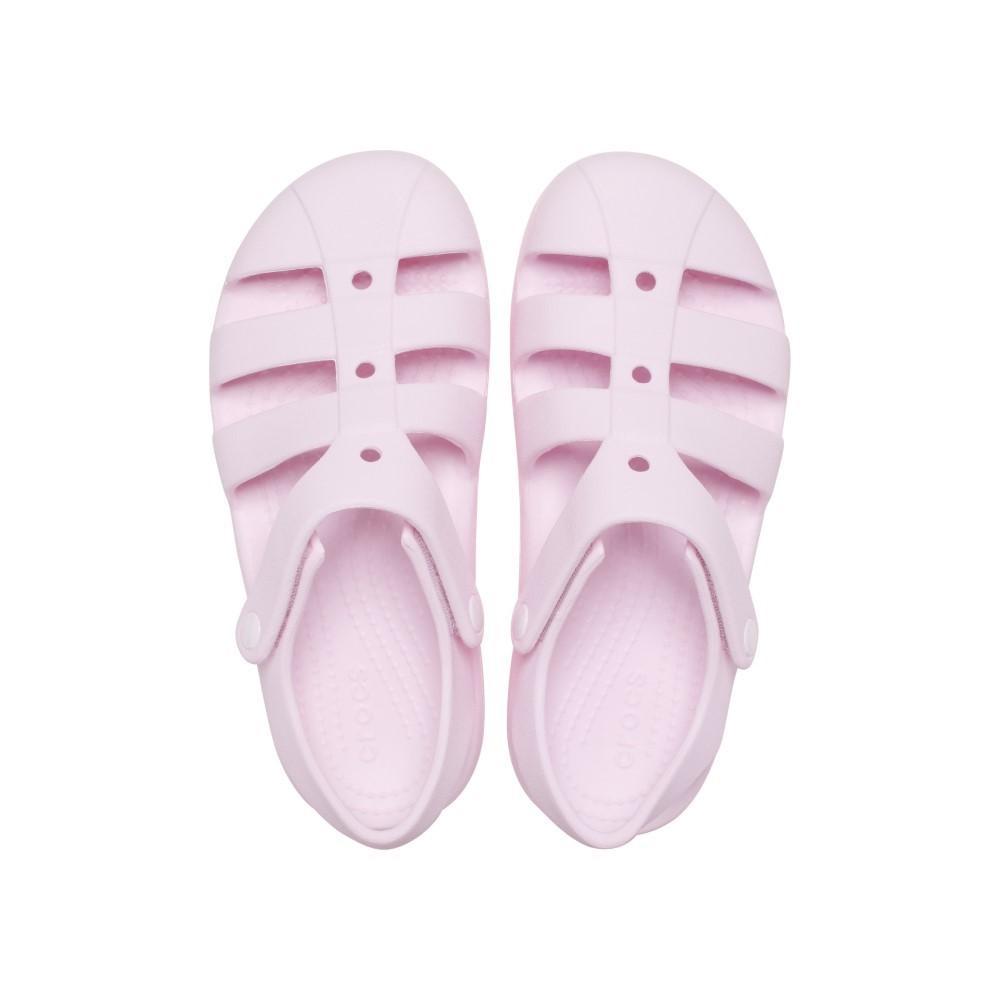 Sandália crocs classic fisherman t pink milk - 5