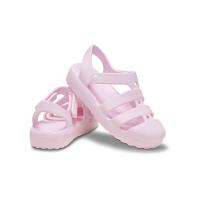 Sandália crocs classic fisherman t pink milk