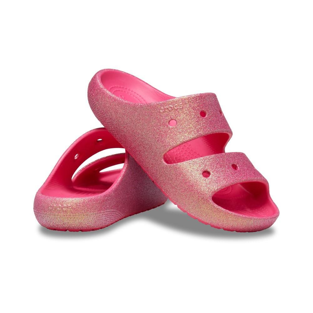 Sandália crocs classic iridescent flitter sandal 2 dragon fruit - 4