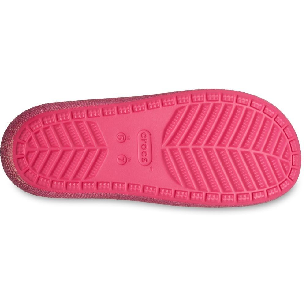 Sandália crocs classic iridescent flitter sandal 2 dragon fruit - 6