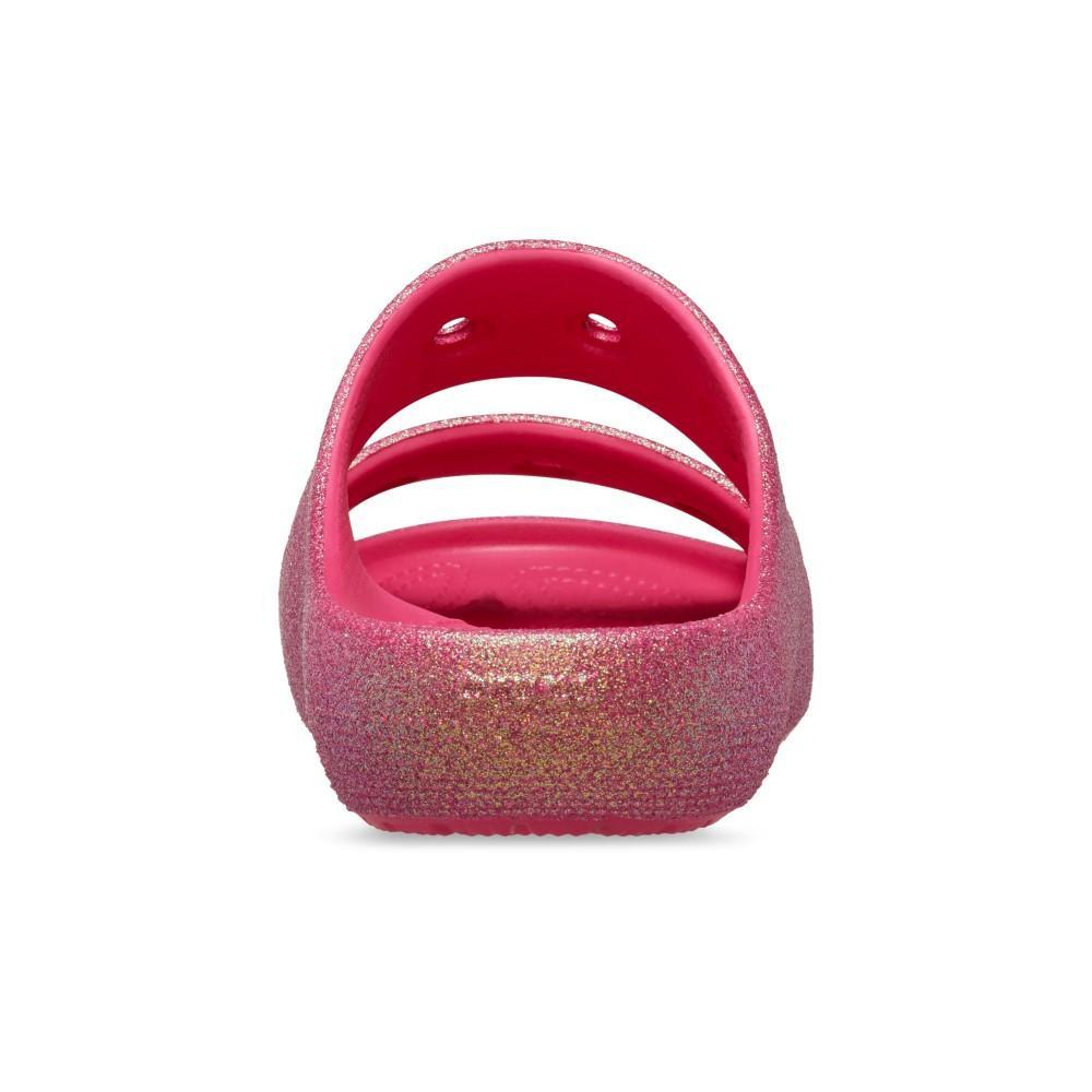 Sandália crocs classic iridescent flitter sandal 2 dragon fruit - 7