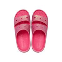 Sandália crocs classic iridescent flitter sandal 2 dragon fruit - 5