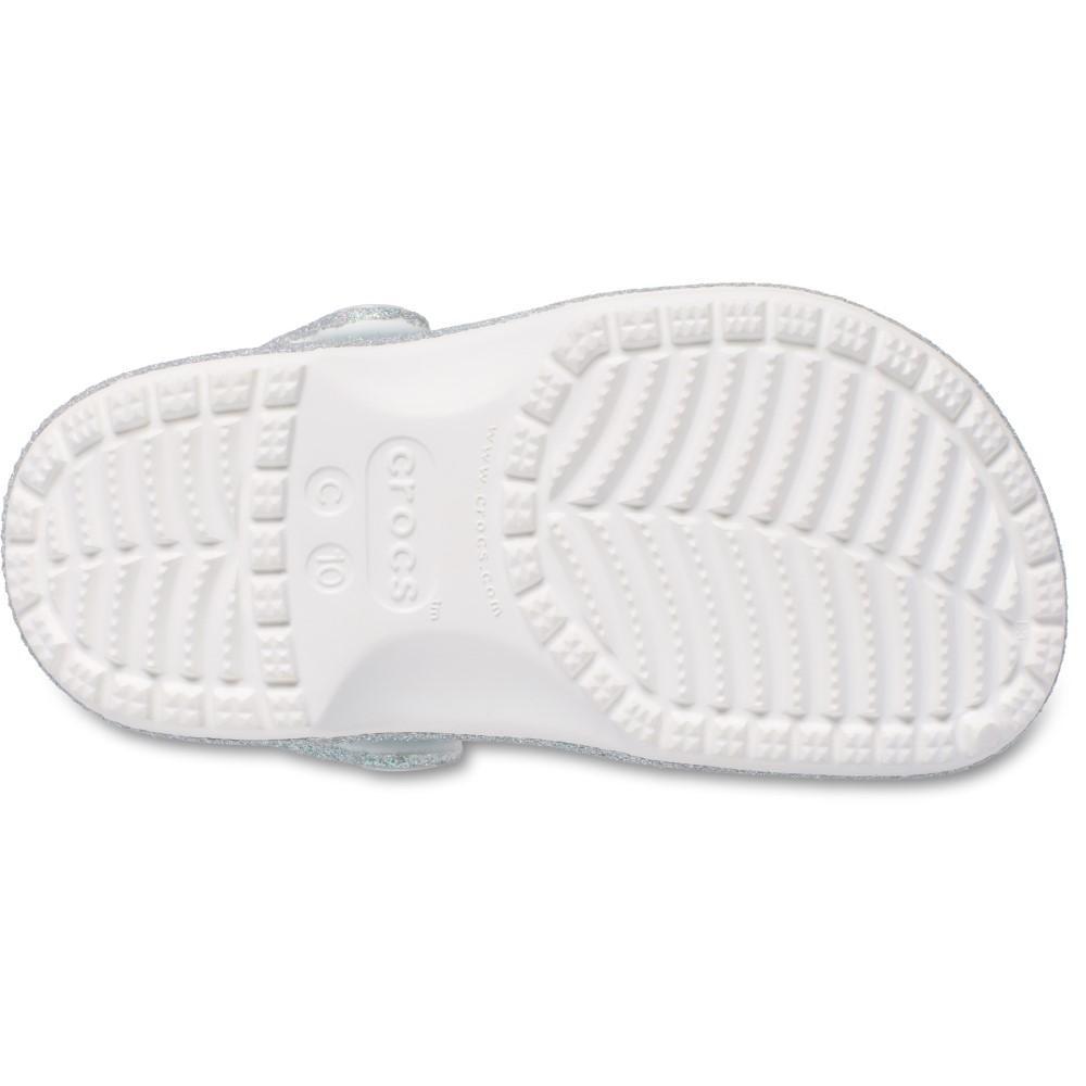 Sandália Crocs Classic Iridescent Glitter Clog K White - 6
