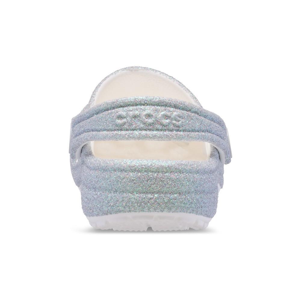 Sandália Crocs Classic Iridescent Glitter Clog K White - 7
