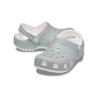 Sandália Crocs Classic Iridescent Glitter Clog K White