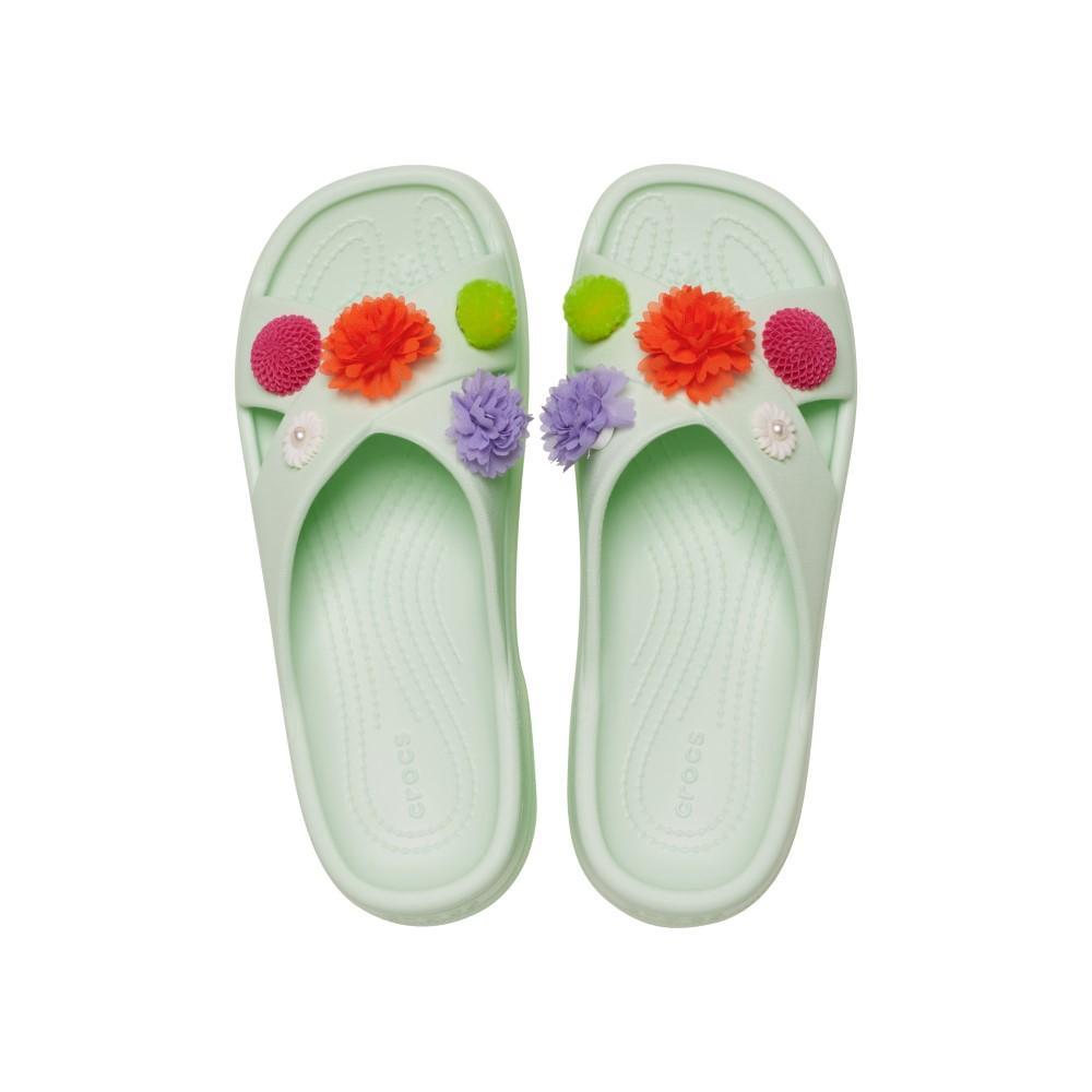 Sandália Crocs Classic Wmns Wildflower Cross Strap Jade Tint - 5